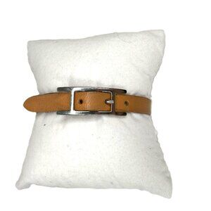 Hermes Api Leather H Buckle Bracelet